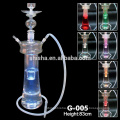 shisha de narguilé de gros verre avec LED